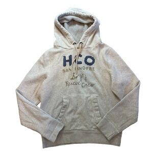 VTG Hollister Surf Sweater Hoodie Pullover Jacket Large Spellout Y2K 90'S Preppy